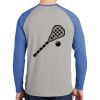 Mens Full Color PosiCharge Long Sleeve Tri Blend Wicking Raglan Tee Thumbnail