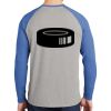 Mens Full Color PosiCharge Long Sleeve Tri Blend Wicking Raglan Tee Thumbnail