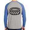 Mens Full Color PosiCharge Long Sleeve Tri Blend Wicking Raglan Tee Thumbnail