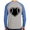 Mens Full Color PosiCharge Long Sleeve Tri Blend Wicking Raglan Tee Thumbnail