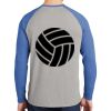 Mens Full Color PosiCharge Long Sleeve Tri Blend Wicking Raglan Tee Thumbnail