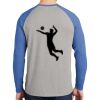 Mens Full Color PosiCharge Long Sleeve Tri Blend Wicking Raglan Tee Thumbnail