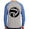 Mens Full Color PosiCharge Long Sleeve Tri Blend Wicking Raglan Tee Thumbnail