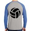 Mens Full Color PosiCharge Long Sleeve Tri Blend Wicking Raglan Tee Thumbnail