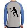 Mens Full Color PosiCharge Long Sleeve Tri Blend Wicking Raglan Tee Thumbnail