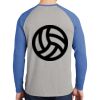 Mens Full Color PosiCharge Long Sleeve Tri Blend Wicking Raglan Tee Thumbnail