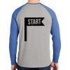 Mens Full Color PosiCharge Long Sleeve Tri Blend Wicking Raglan Tee Thumbnail