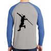 Mens Full Color PosiCharge Long Sleeve Tri Blend Wicking Raglan Tee Thumbnail
