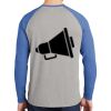Mens Full Color PosiCharge Long Sleeve Tri Blend Wicking Raglan Tee Thumbnail