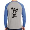 Mens Full Color PosiCharge Long Sleeve Tri Blend Wicking Raglan Tee Thumbnail