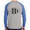 Mens Full Color PosiCharge Long Sleeve Tri Blend Wicking Raglan Tee Thumbnail