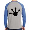 Mens Full Color PosiCharge Long Sleeve Tri Blend Wicking Raglan Tee Thumbnail