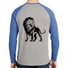 Mens Full Color PosiCharge Long Sleeve Tri Blend Wicking Raglan Tee Thumbnail