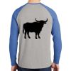 Mens Full Color PosiCharge Long Sleeve Tri Blend Wicking Raglan Tee Thumbnail