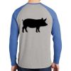 Mens Full Color PosiCharge Long Sleeve Tri Blend Wicking Raglan Tee Thumbnail