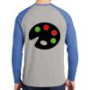 Mens Full Color PosiCharge Long Sleeve Tri Blend Wicking Raglan Tee Thumbnail