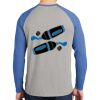 Mens Full Color PosiCharge Long Sleeve Tri Blend Wicking Raglan Tee Thumbnail