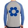 Mens Full Color PosiCharge Long Sleeve Tri Blend Wicking Raglan Tee Thumbnail