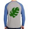 Mens Full Color PosiCharge Long Sleeve Tri Blend Wicking Raglan Tee Thumbnail