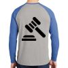 Mens Full Color PosiCharge Long Sleeve Tri Blend Wicking Raglan Tee Thumbnail