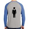 Mens Full Color PosiCharge Long Sleeve Tri Blend Wicking Raglan Tee Thumbnail