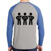 Mens Full Color PosiCharge Long Sleeve Tri Blend Wicking Raglan Tee Thumbnail