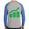 Mens Full Color PosiCharge Long Sleeve Tri Blend Wicking Raglan Tee Thumbnail