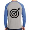 Mens Full Color PosiCharge Long Sleeve Tri Blend Wicking Raglan Tee Thumbnail