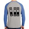 Mens Full Color PosiCharge Long Sleeve Tri Blend Wicking Raglan Tee Thumbnail