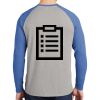 Mens Full Color PosiCharge Long Sleeve Tri Blend Wicking Raglan Tee Thumbnail