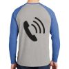Mens Full Color PosiCharge Long Sleeve Tri Blend Wicking Raglan Tee Thumbnail