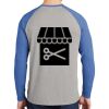 Mens Full Color PosiCharge Long Sleeve Tri Blend Wicking Raglan Tee Thumbnail
