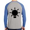 Mens Full Color PosiCharge Long Sleeve Tri Blend Wicking Raglan Tee Thumbnail