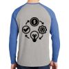 Mens Full Color PosiCharge Long Sleeve Tri Blend Wicking Raglan Tee Thumbnail