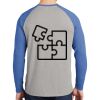 Mens Full Color PosiCharge Long Sleeve Tri Blend Wicking Raglan Tee Thumbnail
