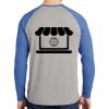 Mens Full Color PosiCharge Long Sleeve Tri Blend Wicking Raglan Tee Thumbnail