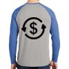 Mens Full Color PosiCharge Long Sleeve Tri Blend Wicking Raglan Tee Thumbnail