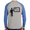 Mens Full Color PosiCharge Long Sleeve Tri Blend Wicking Raglan Tee Thumbnail