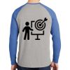 Mens Full Color PosiCharge Long Sleeve Tri Blend Wicking Raglan Tee Thumbnail
