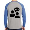 Mens Full Color PosiCharge Long Sleeve Tri Blend Wicking Raglan Tee Thumbnail