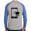 Mens Full Color PosiCharge Long Sleeve Tri Blend Wicking Raglan Tee Thumbnail