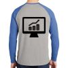 Mens Full Color PosiCharge Long Sleeve Tri Blend Wicking Raglan Tee Thumbnail