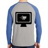 Mens Full Color PosiCharge Long Sleeve Tri Blend Wicking Raglan Tee Thumbnail