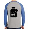 Mens Full Color PosiCharge Long Sleeve Tri Blend Wicking Raglan Tee Thumbnail