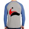 Mens Full Color PosiCharge Long Sleeve Tri Blend Wicking Raglan Tee Thumbnail