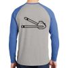 Mens Full Color PosiCharge Long Sleeve Tri Blend Wicking Raglan Tee Thumbnail