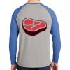 Mens Full Color PosiCharge Long Sleeve Tri Blend Wicking Raglan Tee Thumbnail
