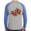 Mens Full Color PosiCharge Long Sleeve Tri Blend Wicking Raglan Tee Thumbnail