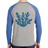 Mens Full Color PosiCharge Long Sleeve Tri Blend Wicking Raglan Tee Thumbnail