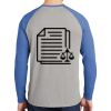 Mens Full Color PosiCharge Long Sleeve Tri Blend Wicking Raglan Tee Thumbnail
